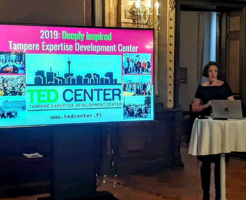 Natalia Gromova presented the story of TED Center concept creation inspired by Tampere Ambassadors network